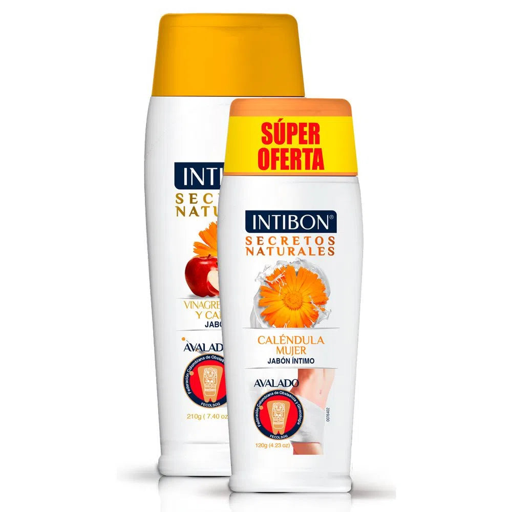 Jabon Intimo Intibon 210gr + 120gr Vinagre Manzana y Calendula