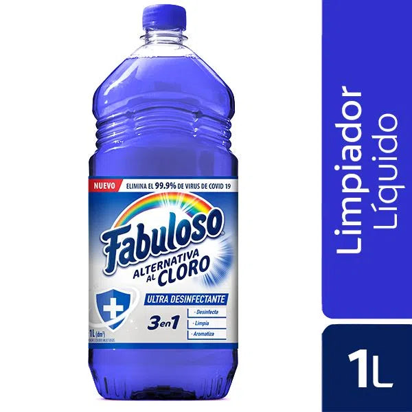 Limpiador Fabuloso 1000 ml Alternativa Al Cloro Ultra Desinfectante