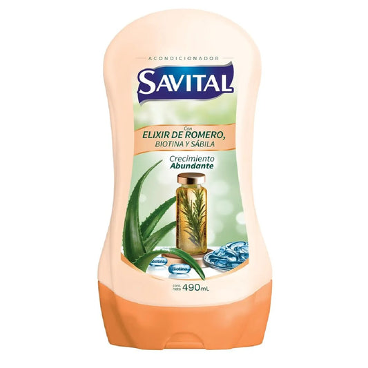 Acondicionador Savital 490 ml Elixir De Romero y Biotina