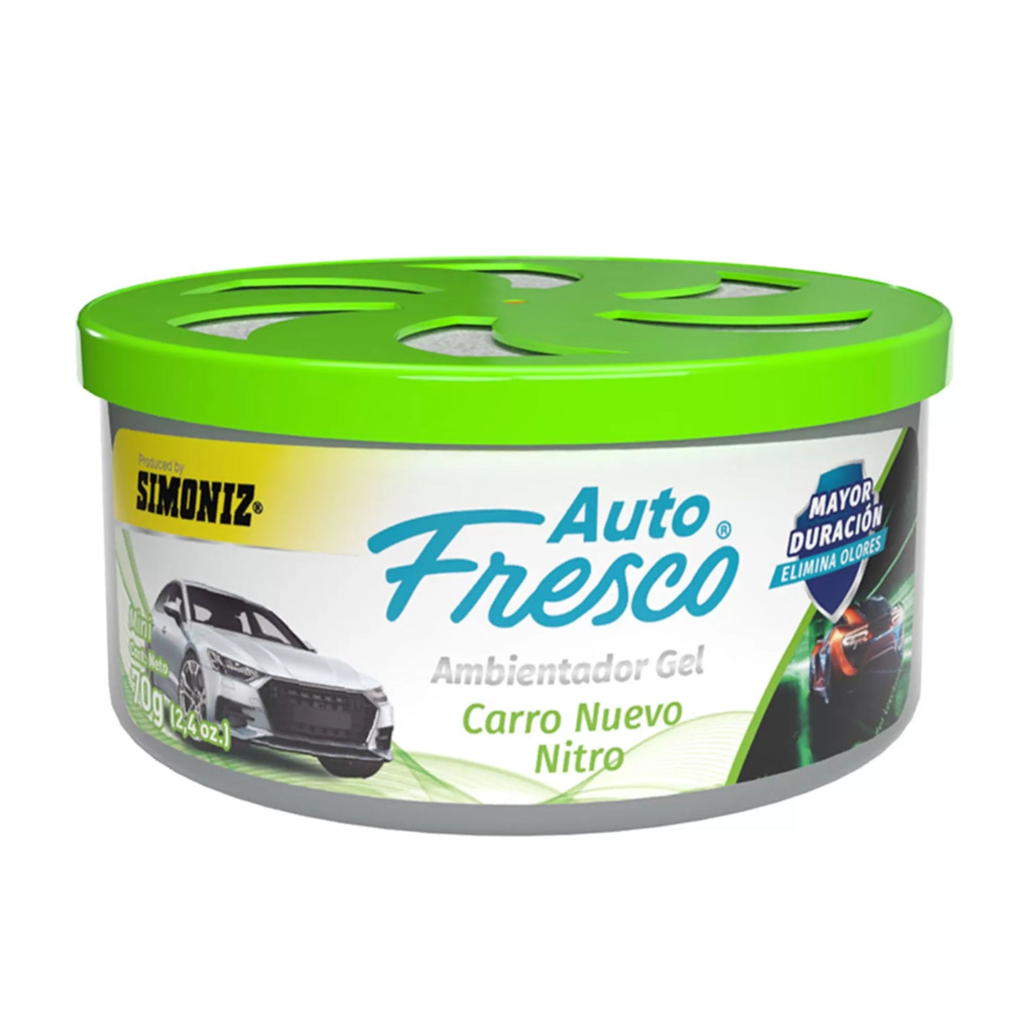 Ambientador Auto Fresco Simoniz Gel 70gr Carro Nuevo Nitro