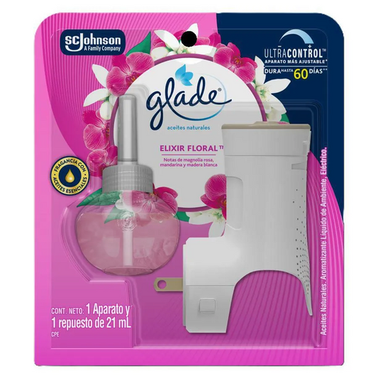 Ambientador Glade Electrico Elixir Floral 21ml+ Aparato Oferta