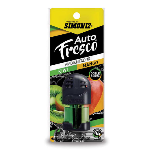 Ambientador Simoniz Auto Fresco Doble Aroma Kiwi y Mango