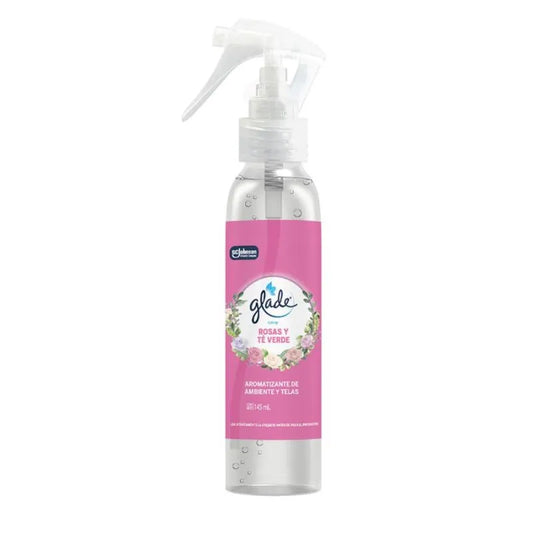 Aromatizante De Telas Glade 145 ml Spray Rosas y Te Verde