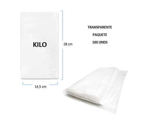 Bolsa Transparente Kilo x 100