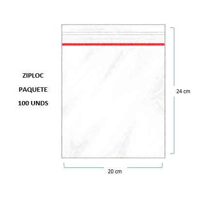 Bolsa Ziploc 20 x 24