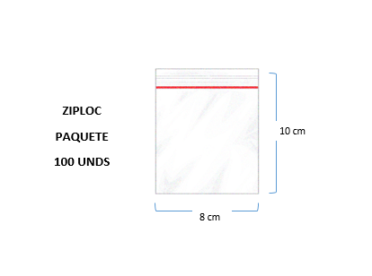 Bolsa Ziploc 8 x 10