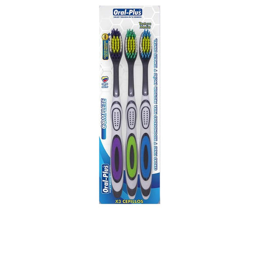 Cepillo Dental Oral-Plus Complete 3 Unidades Textura Media