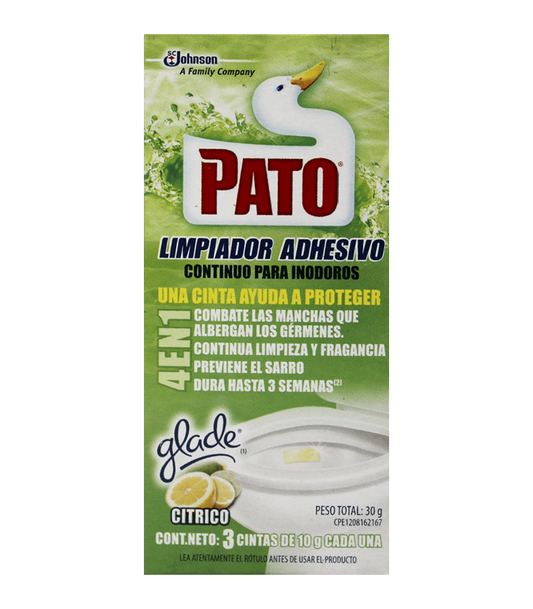 Cinta Adhesiva Pato Para Inodoros 30 Gr 3 Unidades Citrico