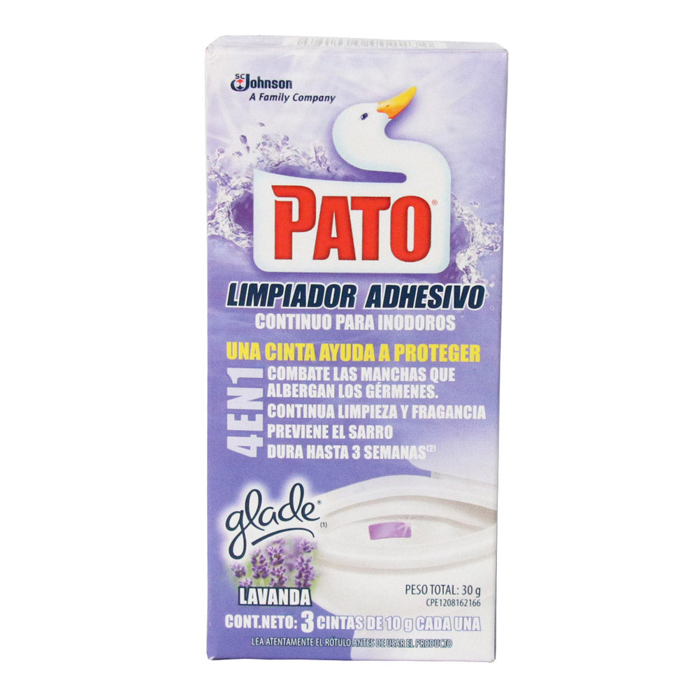 Cinta Adhesiva Pato Para Inodoros 30 Gr 3 Unidades Lavanda