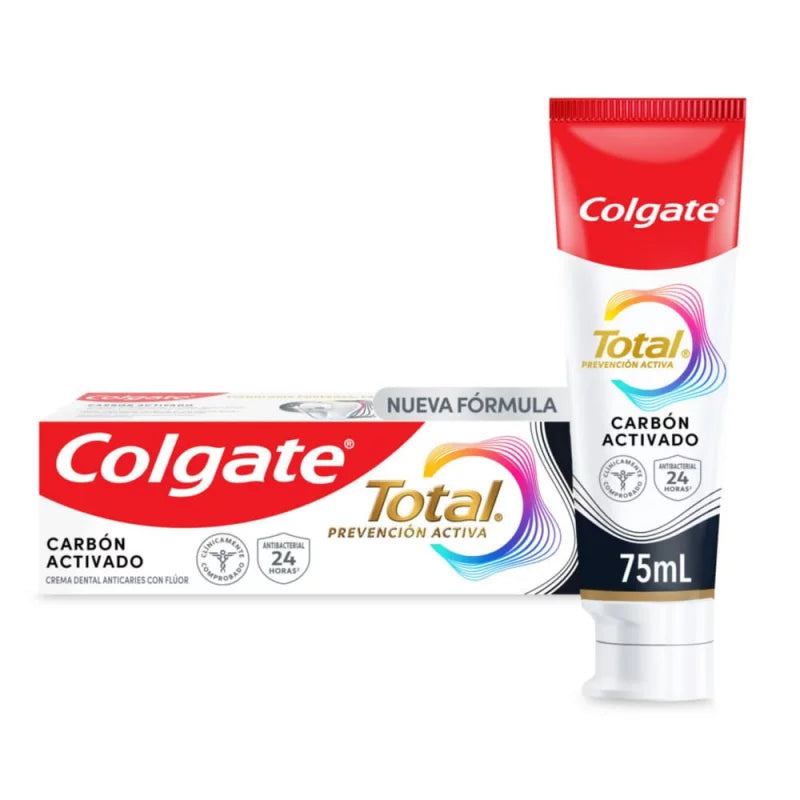 Crema Dental Colgate Total 12 Carbon Activado 75 ml