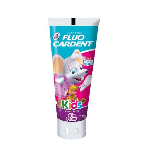 Crema Dental Fluocardent Niñas Sin Fluor 96 gr Chicle