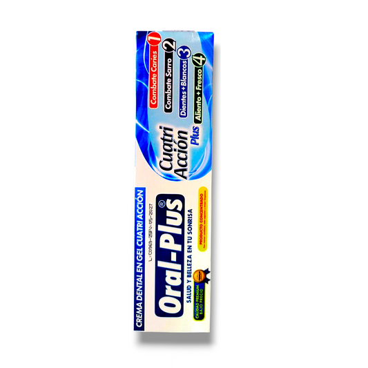 Crema Dental Oral Plus 151 Gr Cuatri Accion