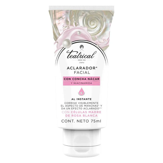 Crema Teatrical 75 ml Aclaradora Facial Con Concha De Nacar y Niacinamida