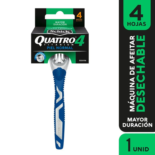 Cuchilla Afeitas Shick Quattro Titanium 4 Hojas
