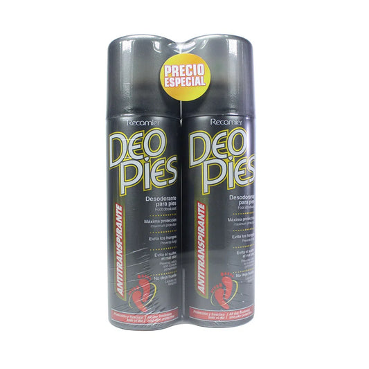 Talco Deo Pies Aerosol 260 ml 2 Unidades Antitranspirante Oferta