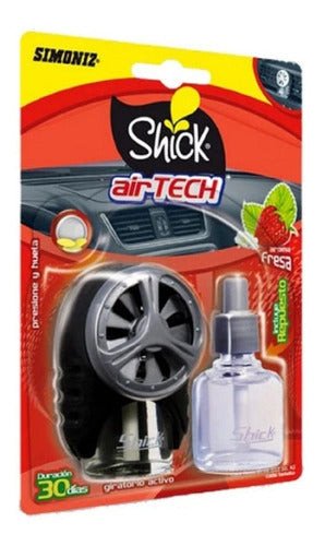 Ambientador Simoniz Shick Air Tech 10 ml + Repuesto Fresa
