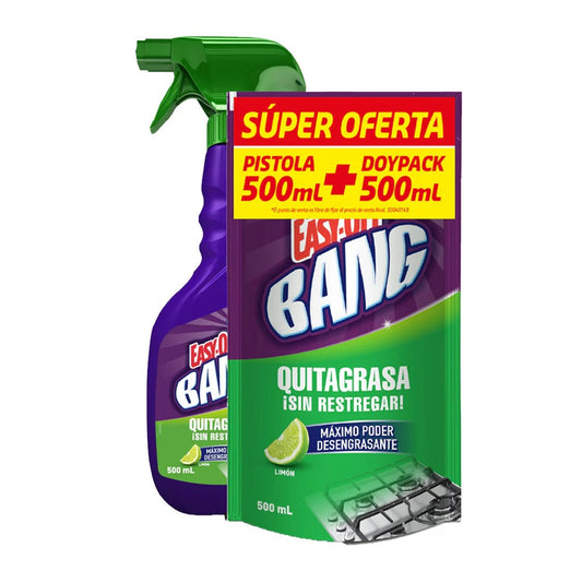 Desengrasante Easy Off Bang Pistola 500+500 ml Repuesto Oferta