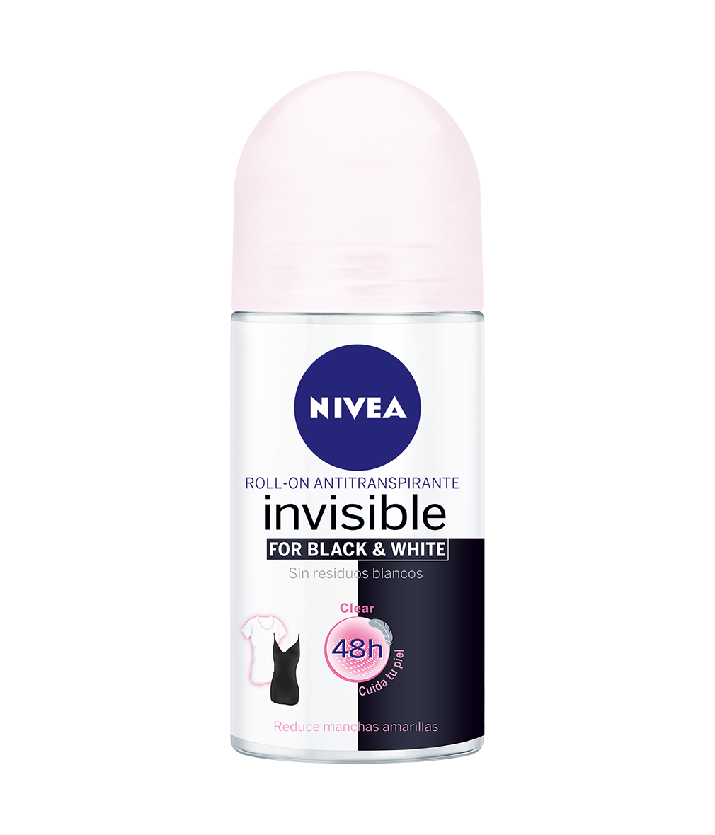 Desodorante Nivea Roll On Mujer 50 ml Black y White Unidad