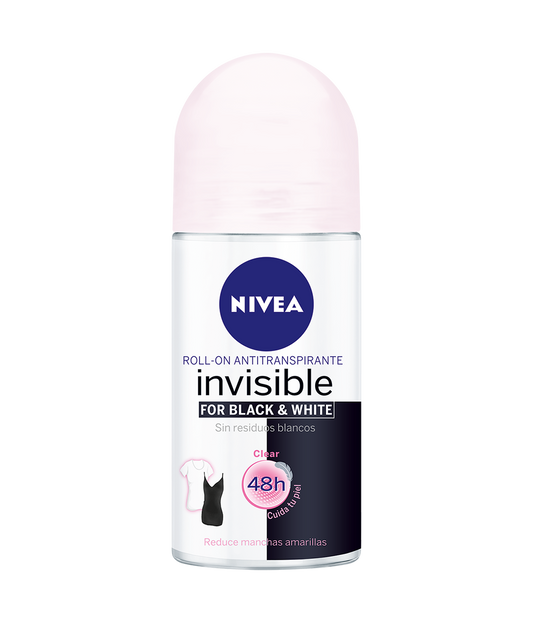 Desodorante Nivea Roll On Mujer 50 ml Black y White Unidad