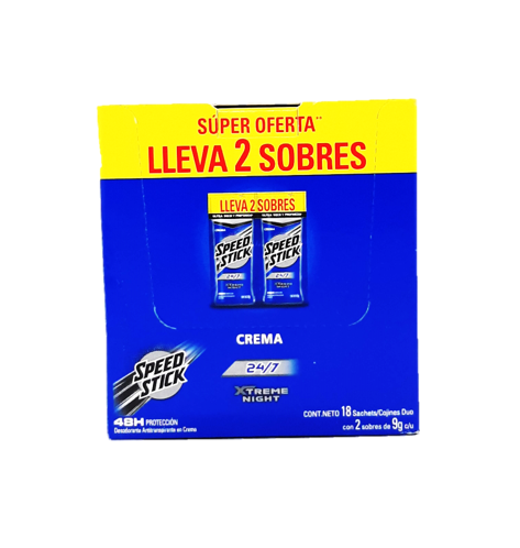 Desodorante Speed Stick Sobres Caja 36 Unidades Crema