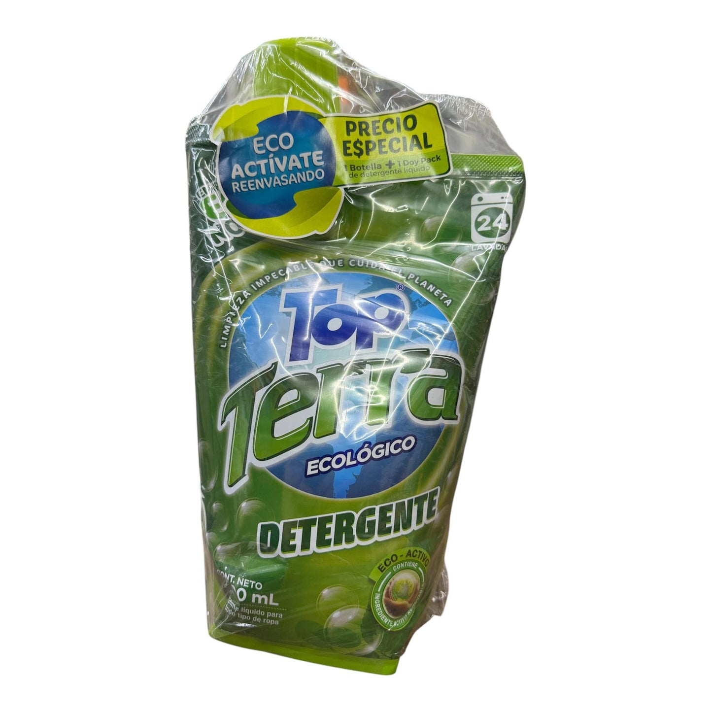 Detergente Liquido Top Terra 2000 ml Botella + Top Terra 2000 ml Doypack