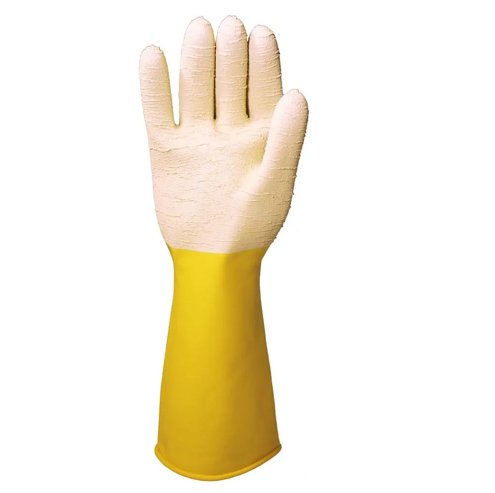 Guante Fydetex Corrugado Talla 8.5 Antideslizante Amarillo
