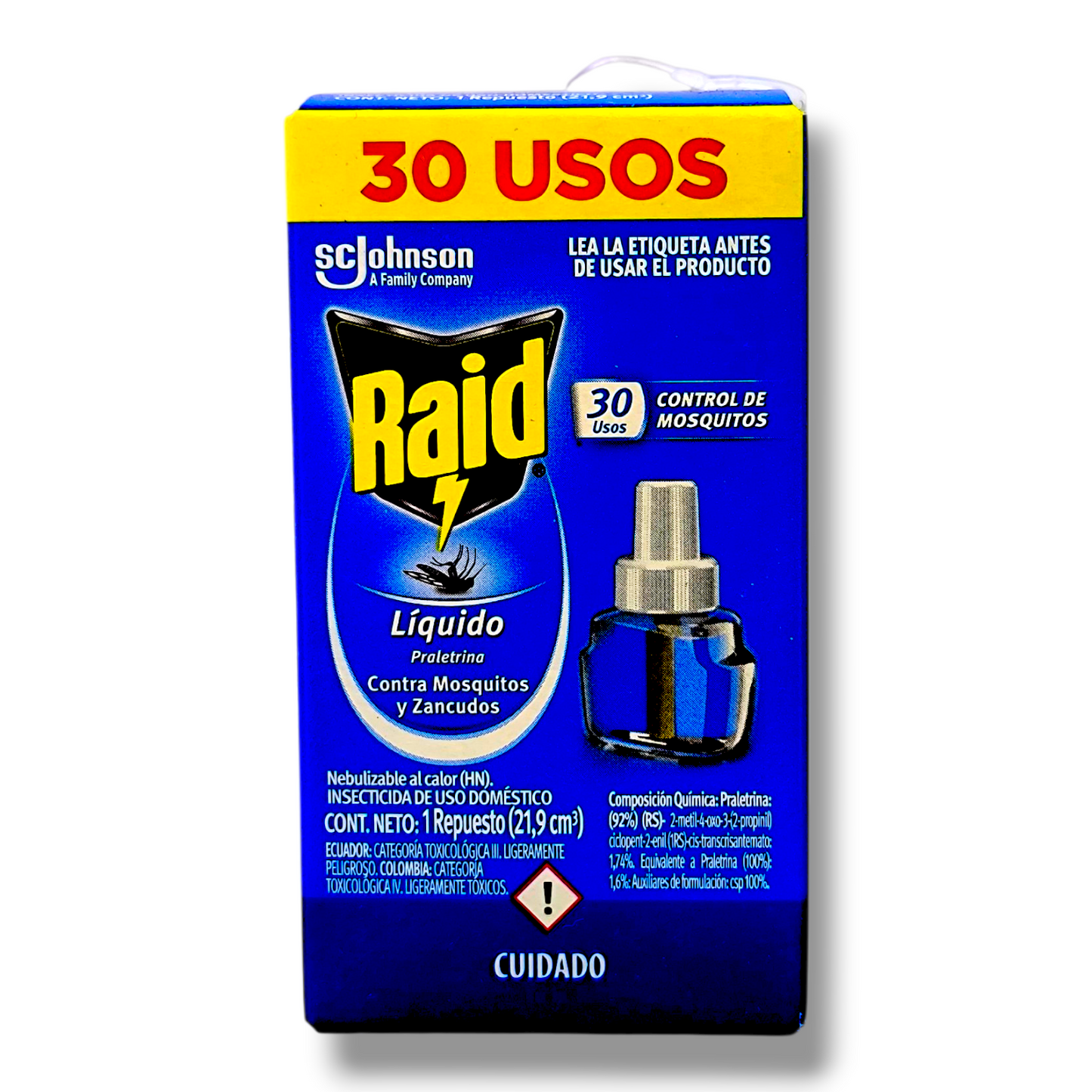 Insecticida Raid Electrico Liquido 21.9 ml Repuesto