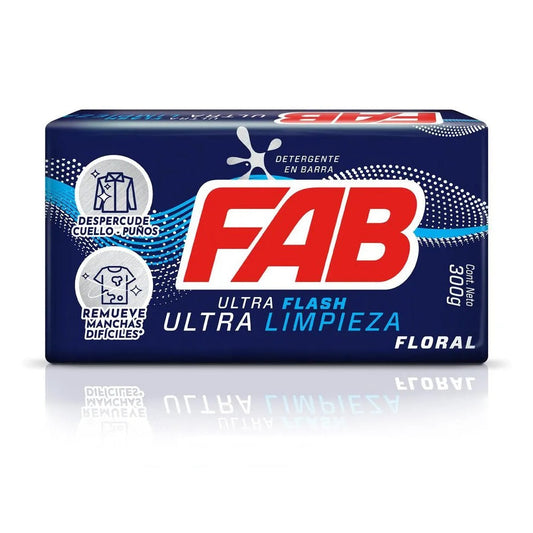 Jabon Barra Fab Ultra Flash 300 gr Floral