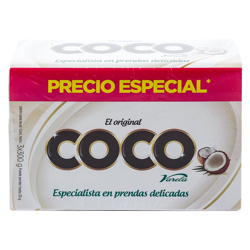 Jabon Coco Varela 300 gr 3 Unidades