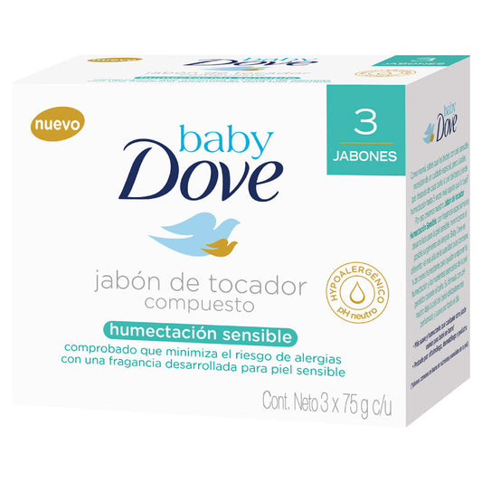Jabon Dove 75 gr x 3 Baby Humectacion Sensible