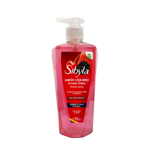 Jabon Manos Liquido Sybila Dispensador 500 ml Frutos Rojos