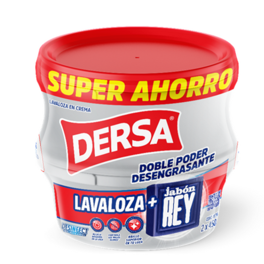 Lavaloza Dersa Jabon Rey 450 gr 2 Unidades Oferta