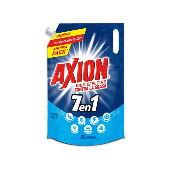 Lavaloza Liquido Axion 1500 ml Doypack 7 en 1 con Bicarbonato