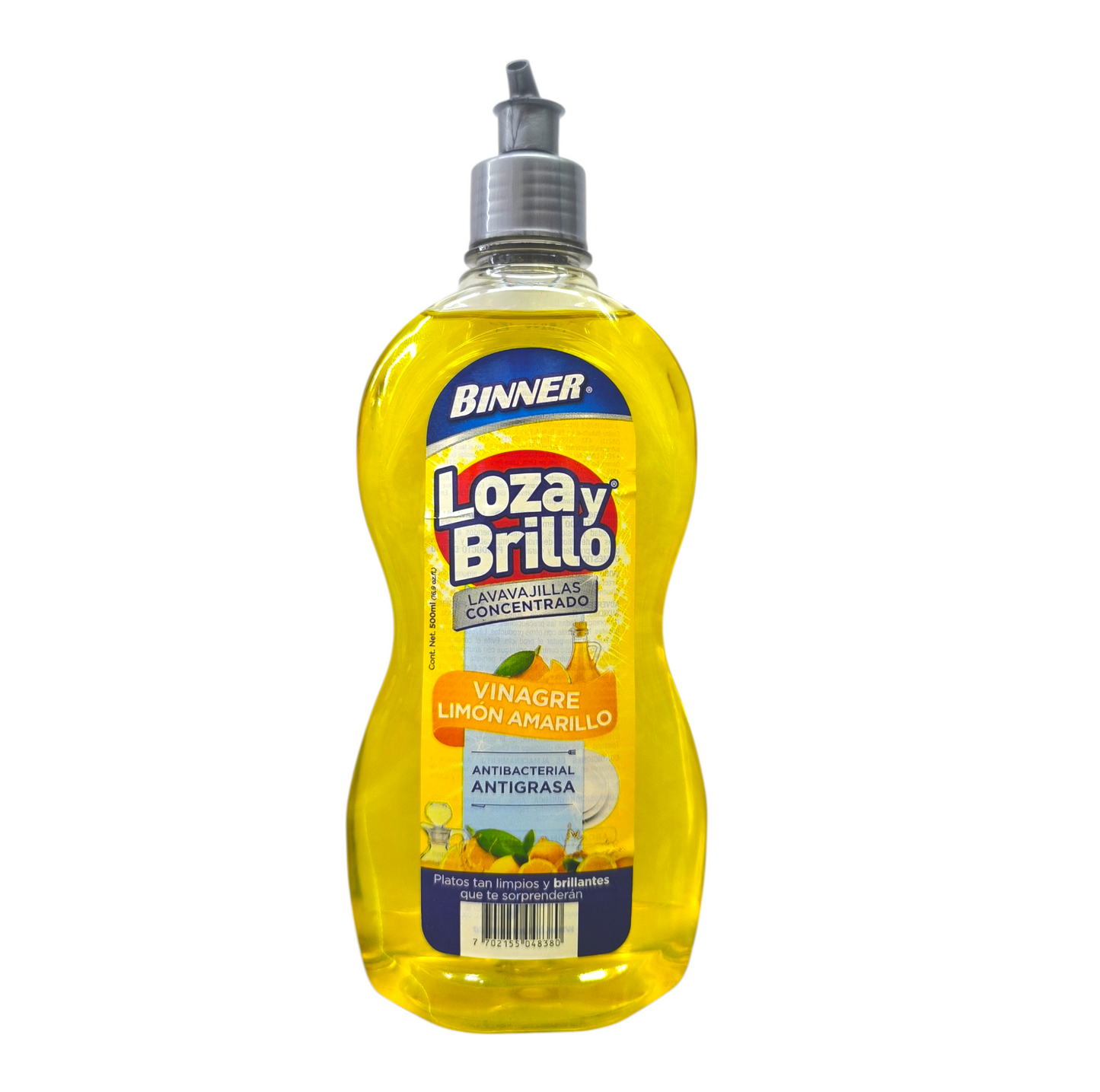 Lavaloza Liquido Binner Loza y Brillo Concentrado 500 ml Vinagre Limon