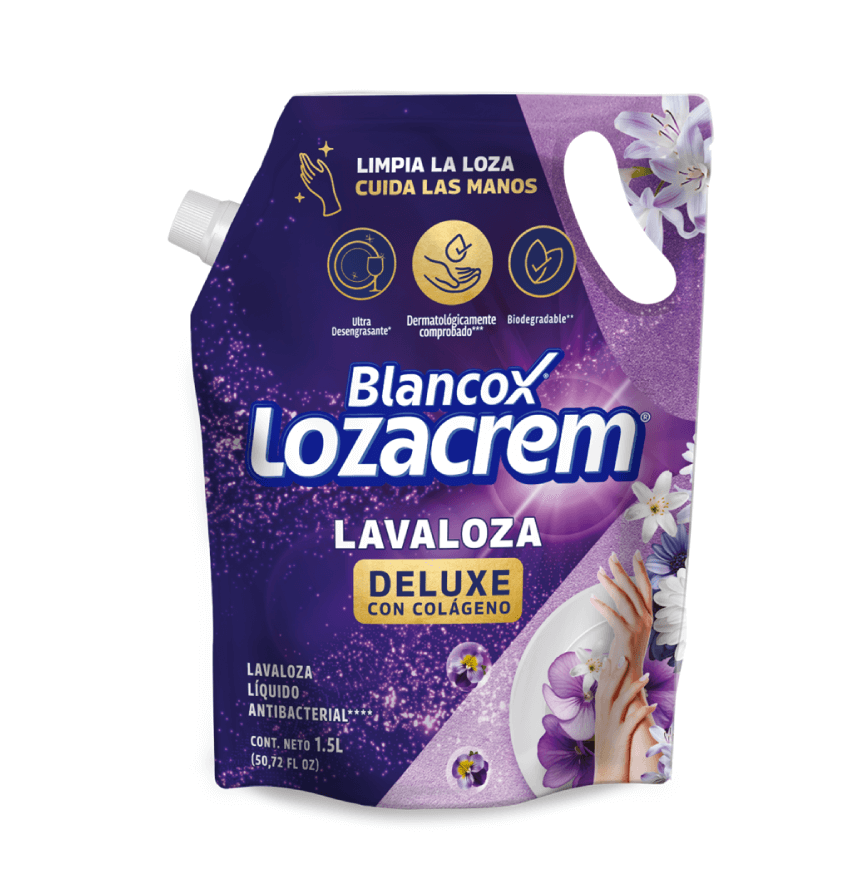 Lavaloza Liquido Blancox Lozacrem 1500 ml Doypack Deluxe Con Colageno