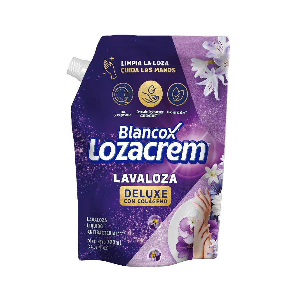Lavaloza Liquido Blancox Lozacrem 720 Deluxe Con Colageno