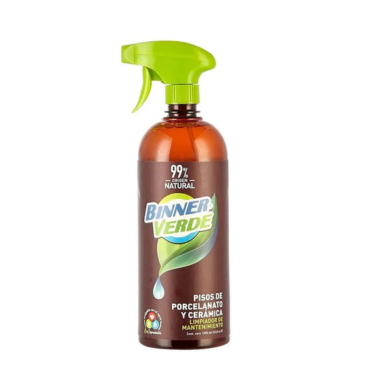 Limpiador De Mantenimiento Pisos De Porcelanato y Ceramica Binner Verde 1000 ml Spray