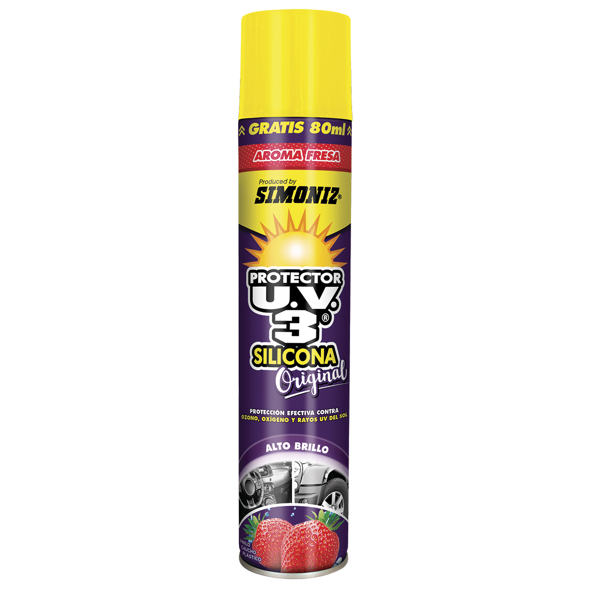 Silicona Simoniz 480 ml Fresa Filtro U.V Aerosol