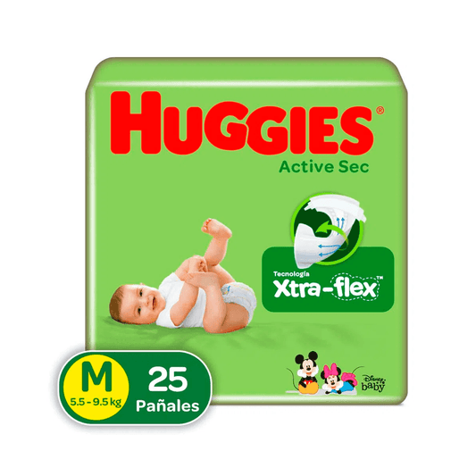 Pañal Huggies Etapa 2 Active Sec 25 Unidades