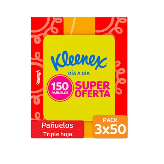 Pañuelo Facial Kleenex 50 Unidades 3 Unidades Oferta