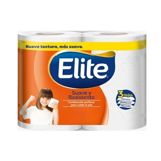 Papel Higienico Elite Suave Y Resistente 4 Unidades