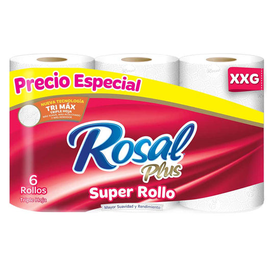 Papel Higienico Rosal Superrollo 6 Unidades