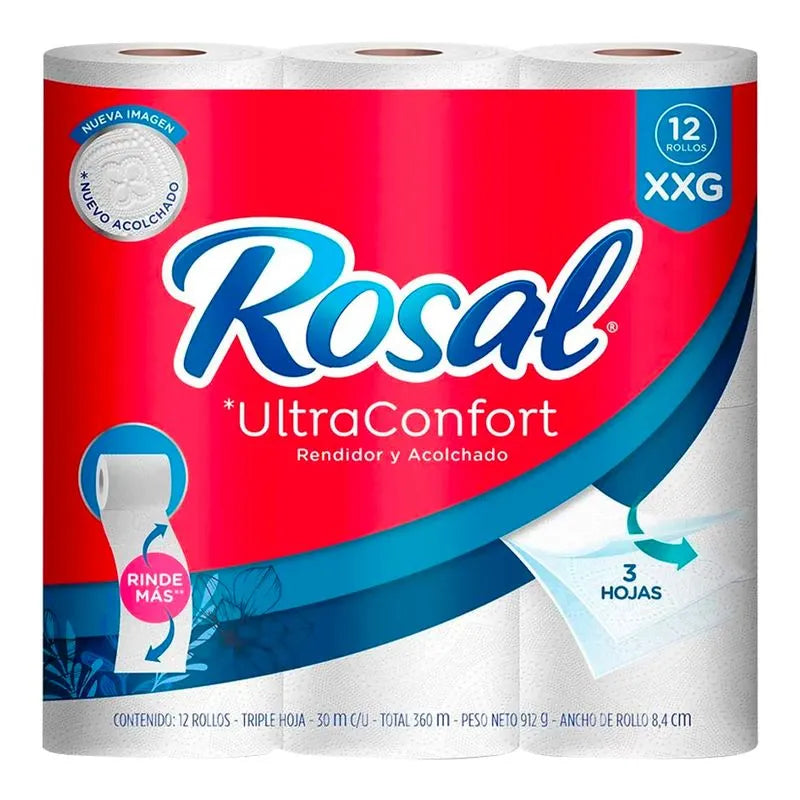 Papel Higienico Rosal Ultraconfort XXG 12 Rollos