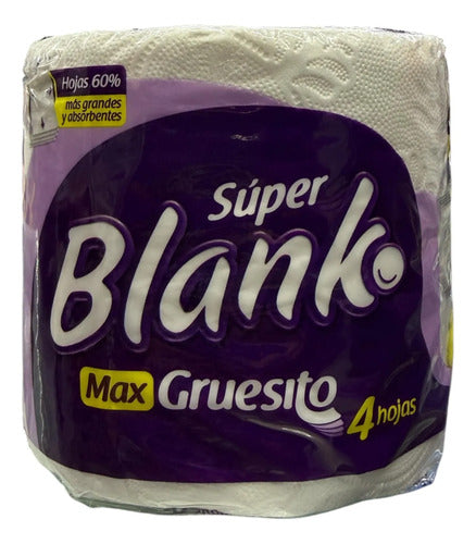 Papel Higienico Super Blanko Max Grueso 4 hojas Unidad