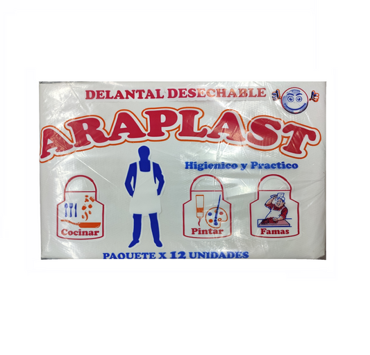 Delantal Plastico Desechable 12 Unidades