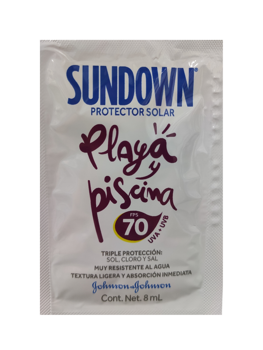 Bloqueador Sundown Playa Y Piscina Cojin 8 ml SPF 70