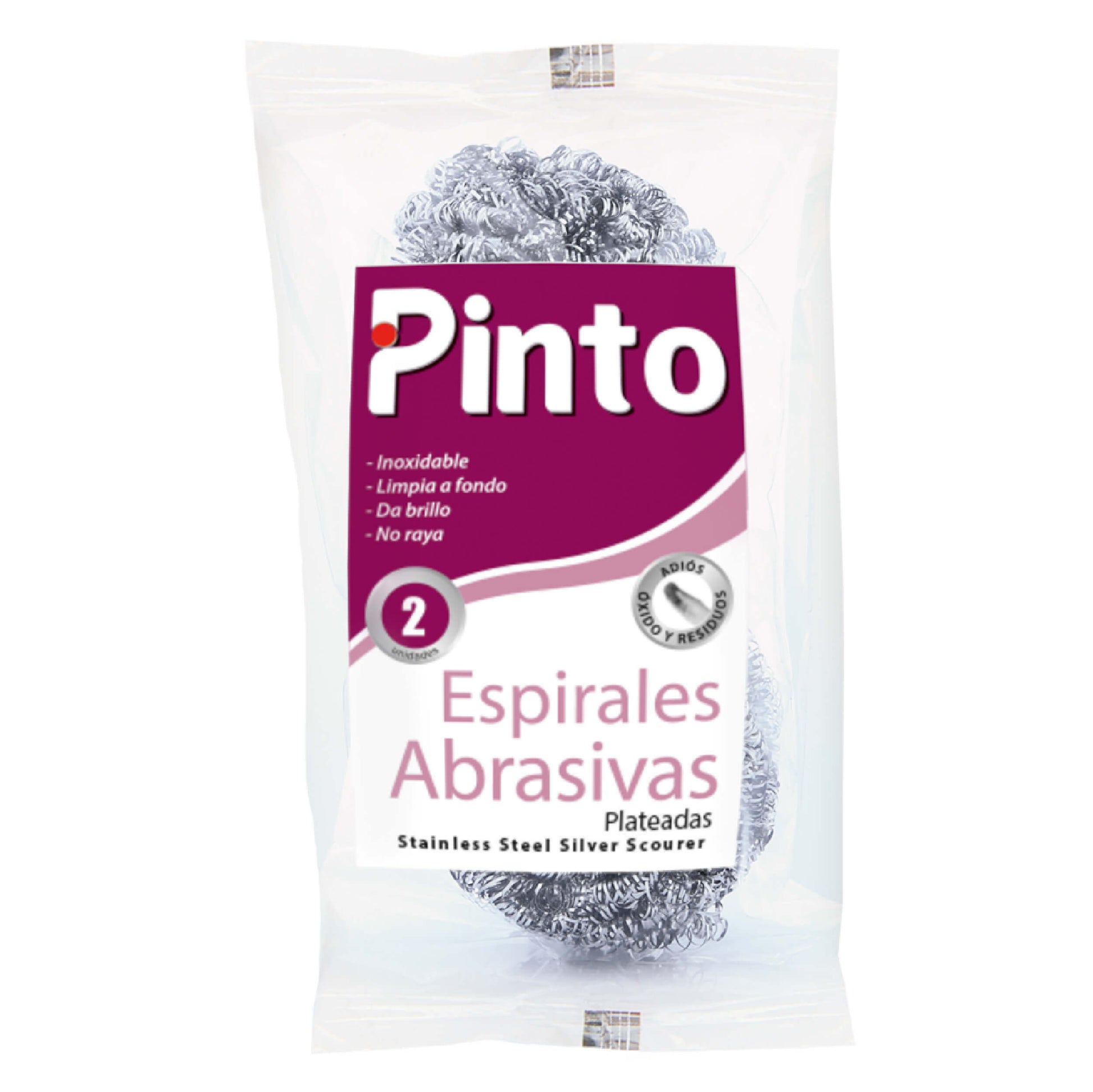 Esponja Pinto Metalica Inoxidable x 2 Plateada