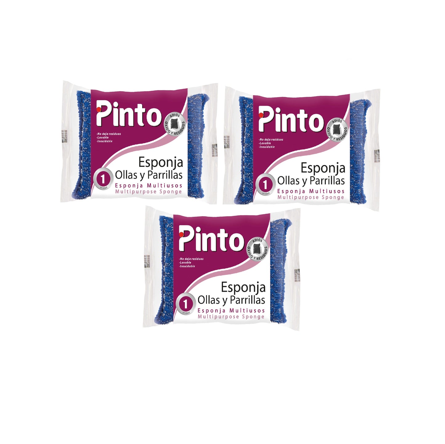 Esponja Pinto Ollas y Parrillas Inoxidable x 3 Oferta