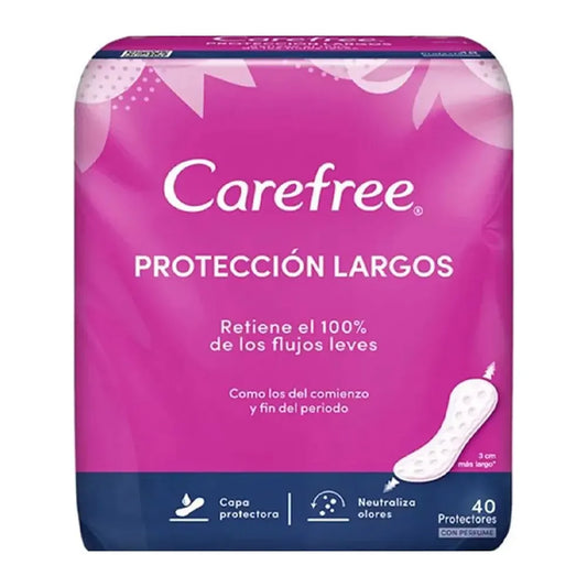 Protector Carefree Proteccion Largos Con Perfume 40 Unidades