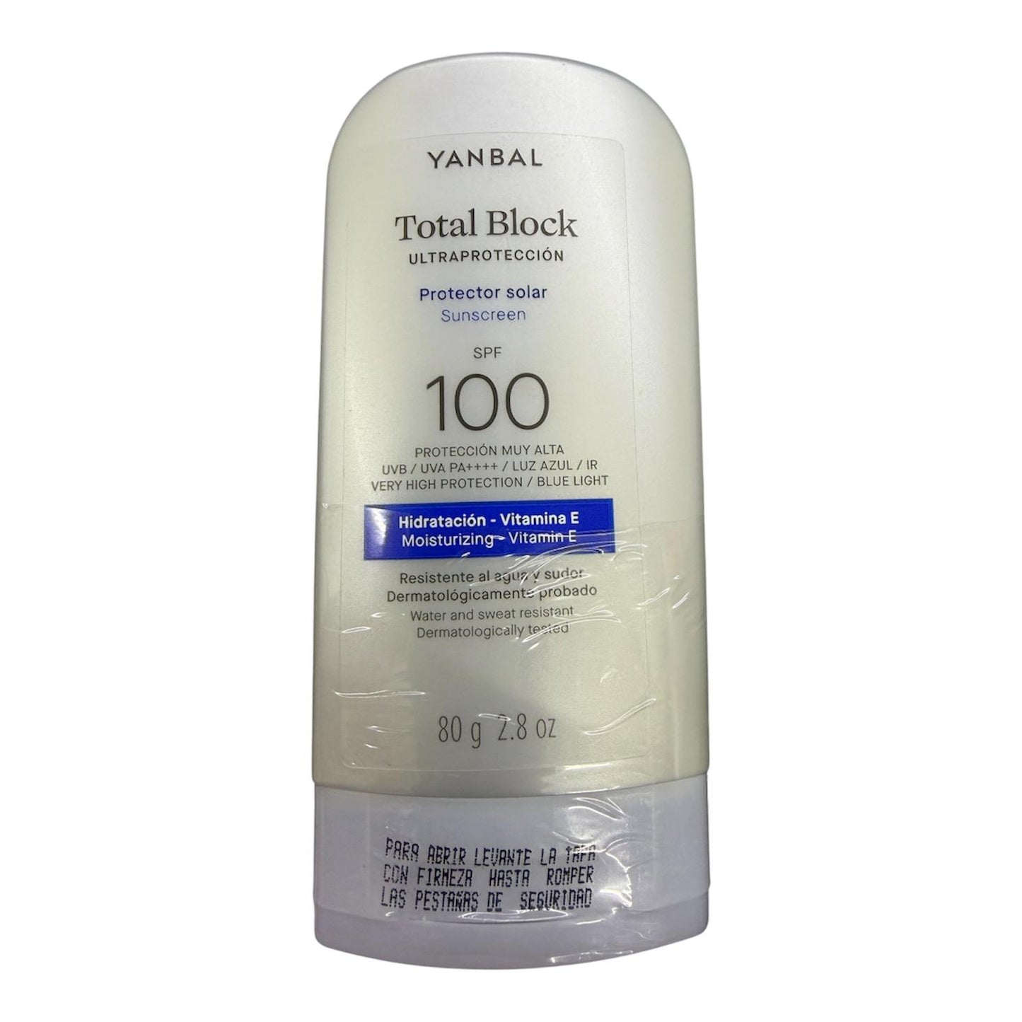 Protector Solar Yanbal total block 80 Gr SPF 100 Hidratacion Vitamina E